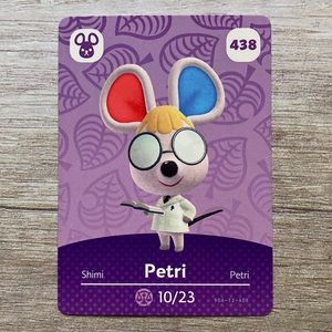 Genuine Animal Crossing Amiibo Card Petri